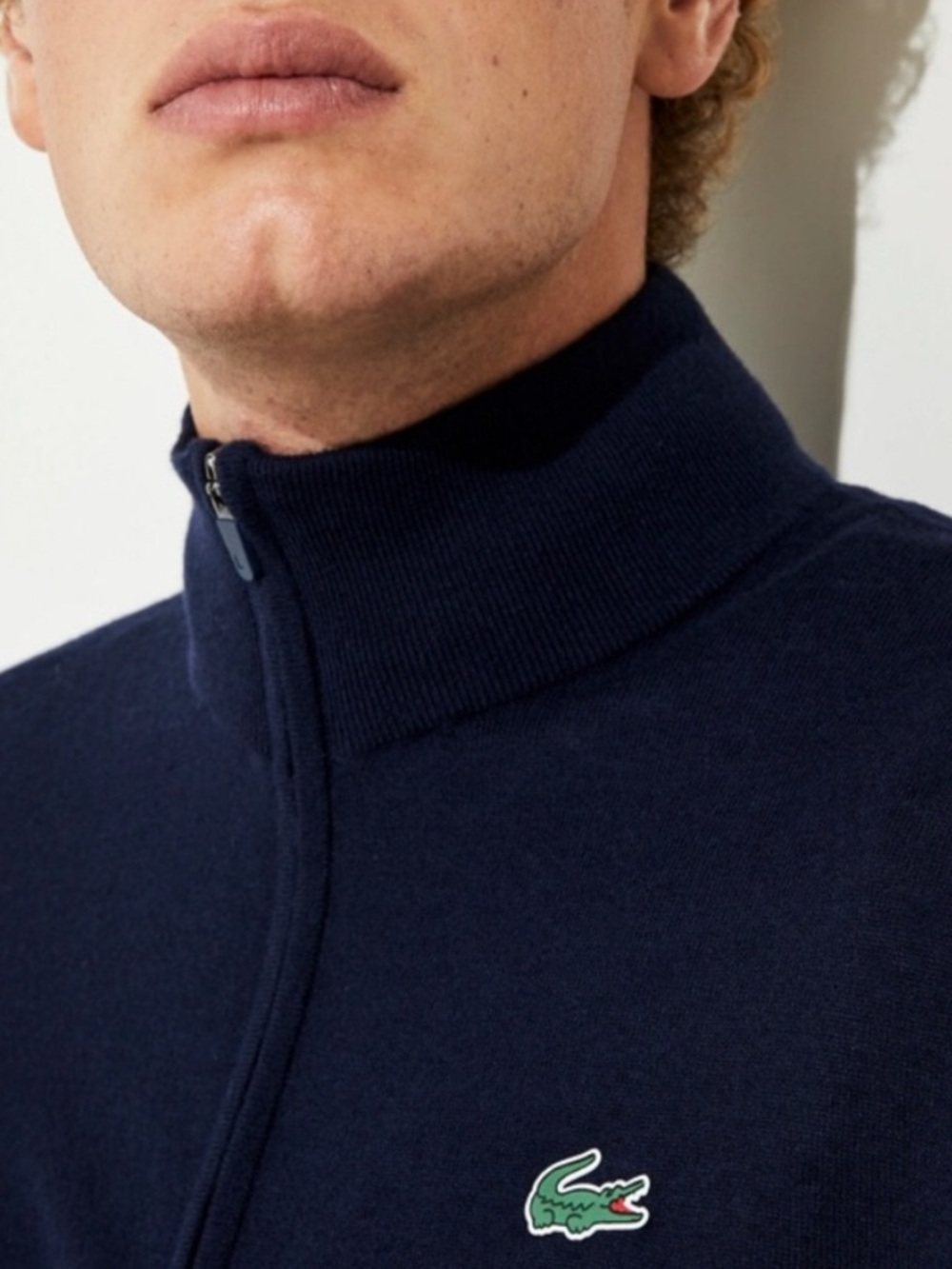 COPY - LACOSTE  Men’s Knitwear Quarter Zip Sweater